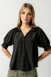Zayne Button Up in Black