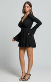 The Next Step Mini Dress Long Sleeve Dress in Black