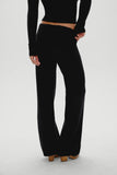 Dawson Knit Fold Over Pants Black