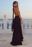 ZELMA HIGH NECK MAXI DRESS BLACK