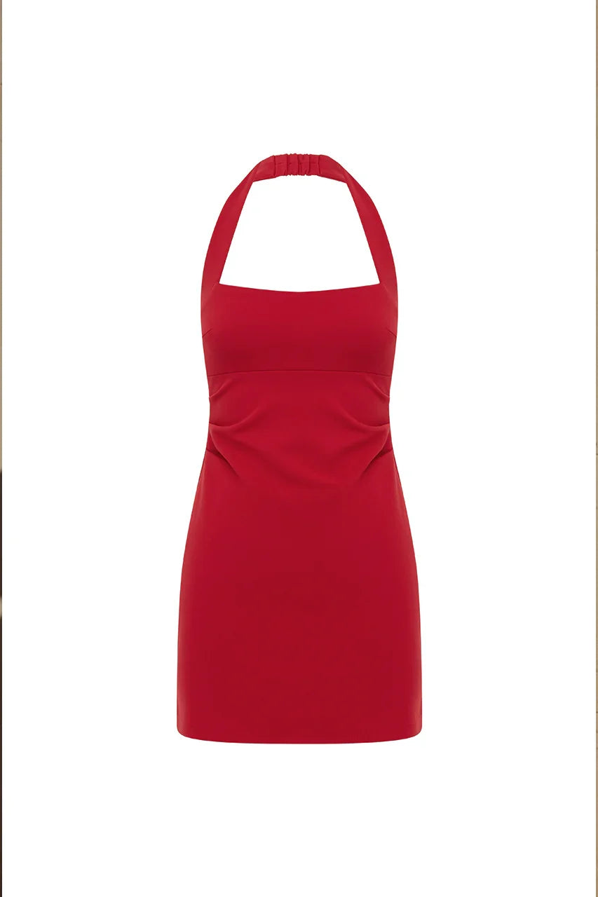 FRANCA MINI DRESS CHERRY RED