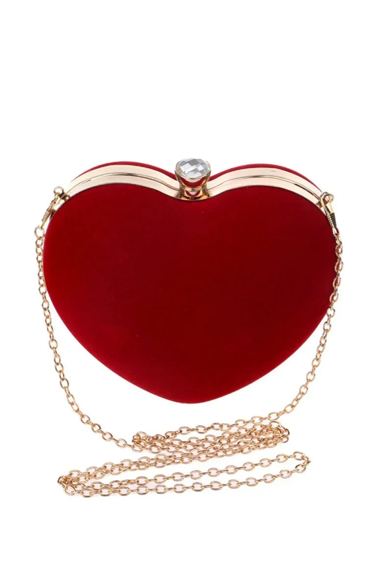 Red Velvet Heart Handbag