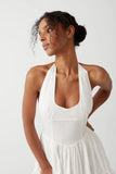 Tulsa Halter Midi Dress White
