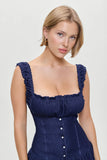 Christa Denim Mini Dress Blue Denim
