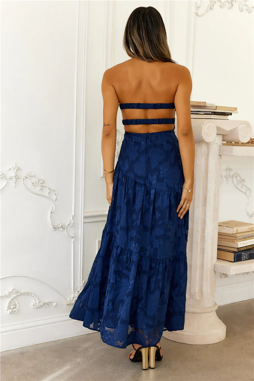 Fashion Revolution Strapless Maxi Dress Navy