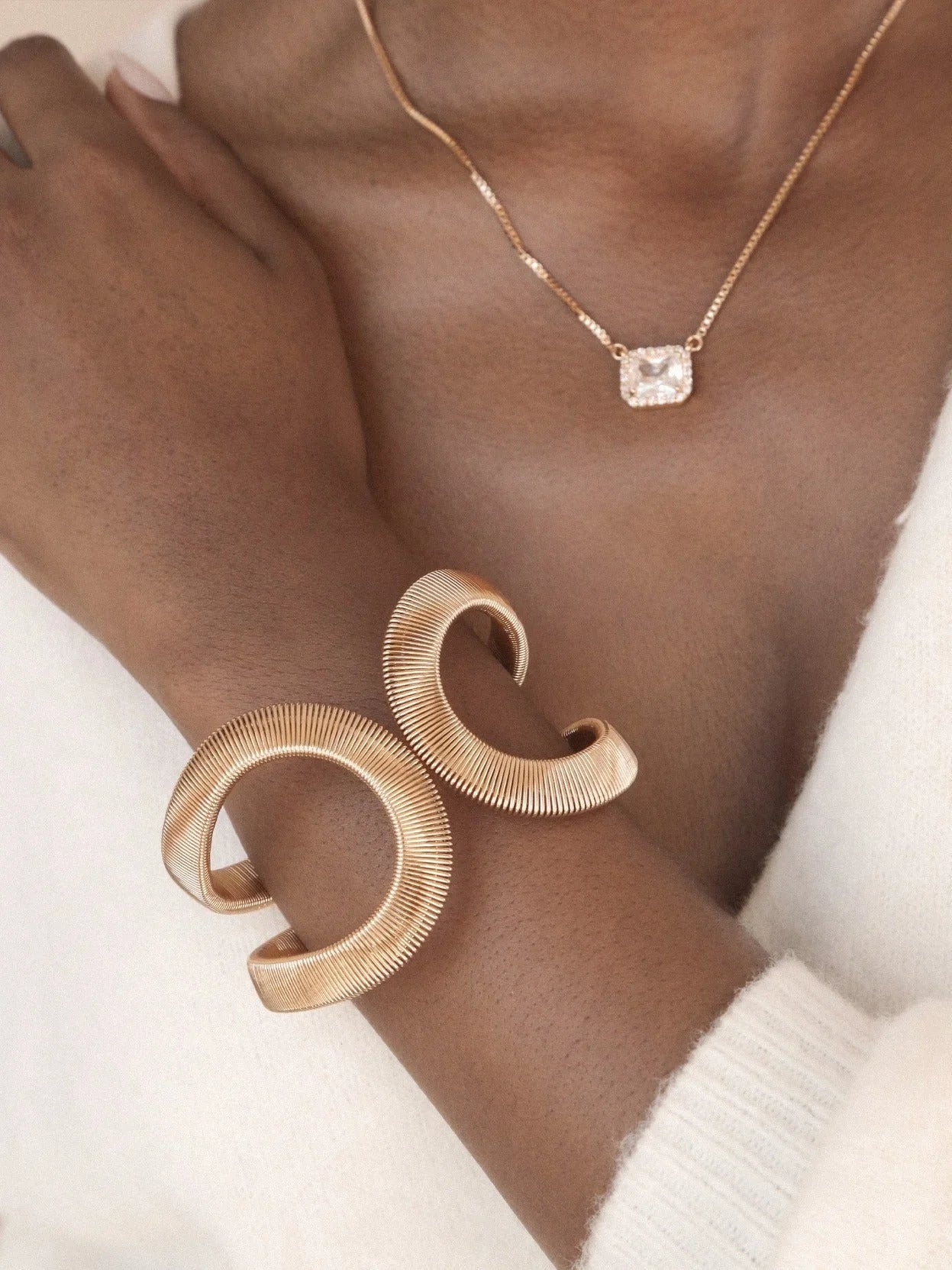 Abstract Flex Cuff Bracelet