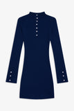 Isla Long Sleeve Mini Dress Midnight Blue
