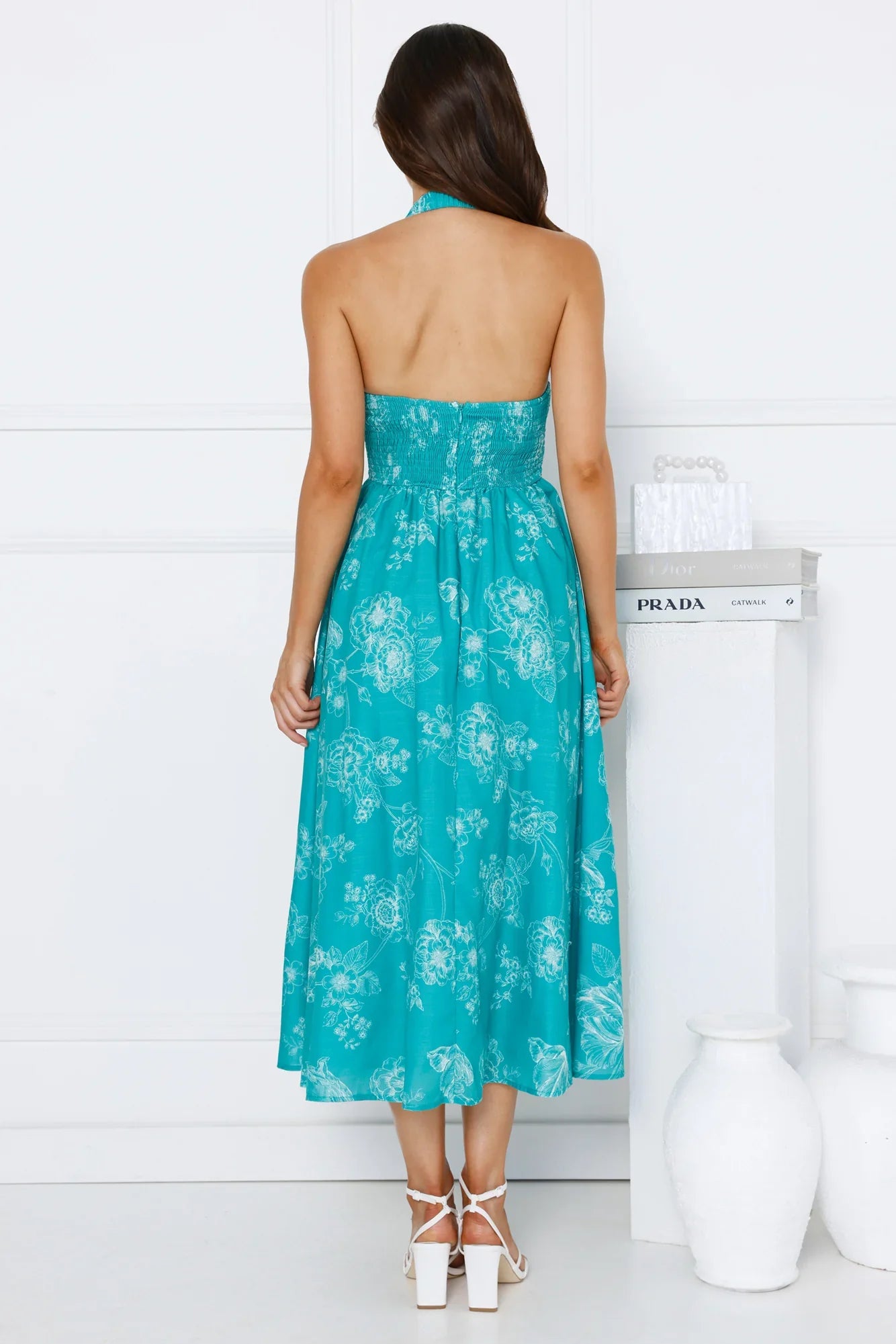 Vibrant Girl Energy Halter Midi Dress Green