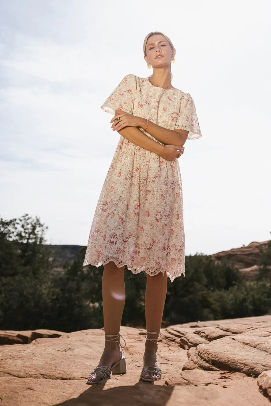 Renee Eyelet Lace Dress