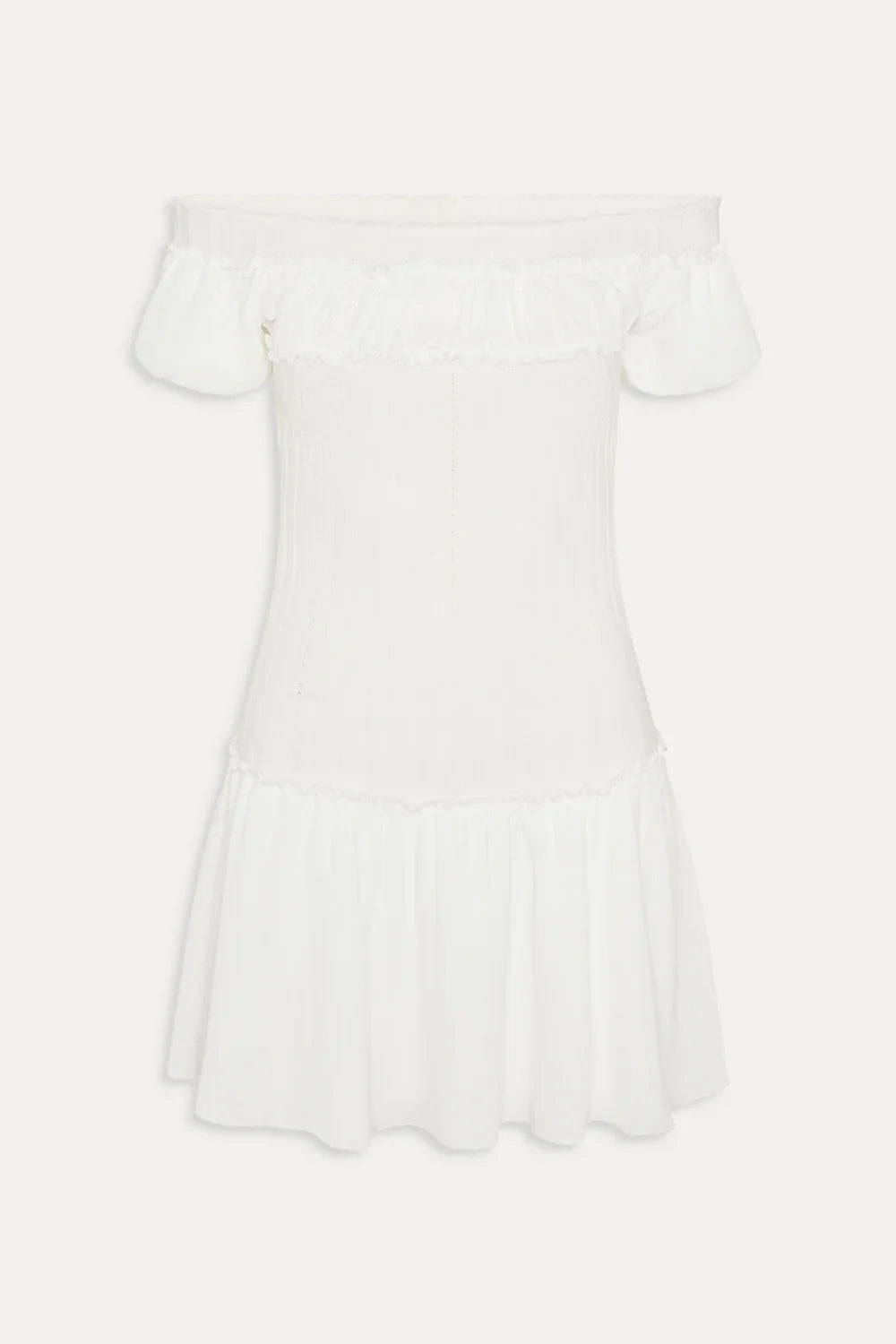 Aura Off The Shoulder Mini Dress Coconut Cream