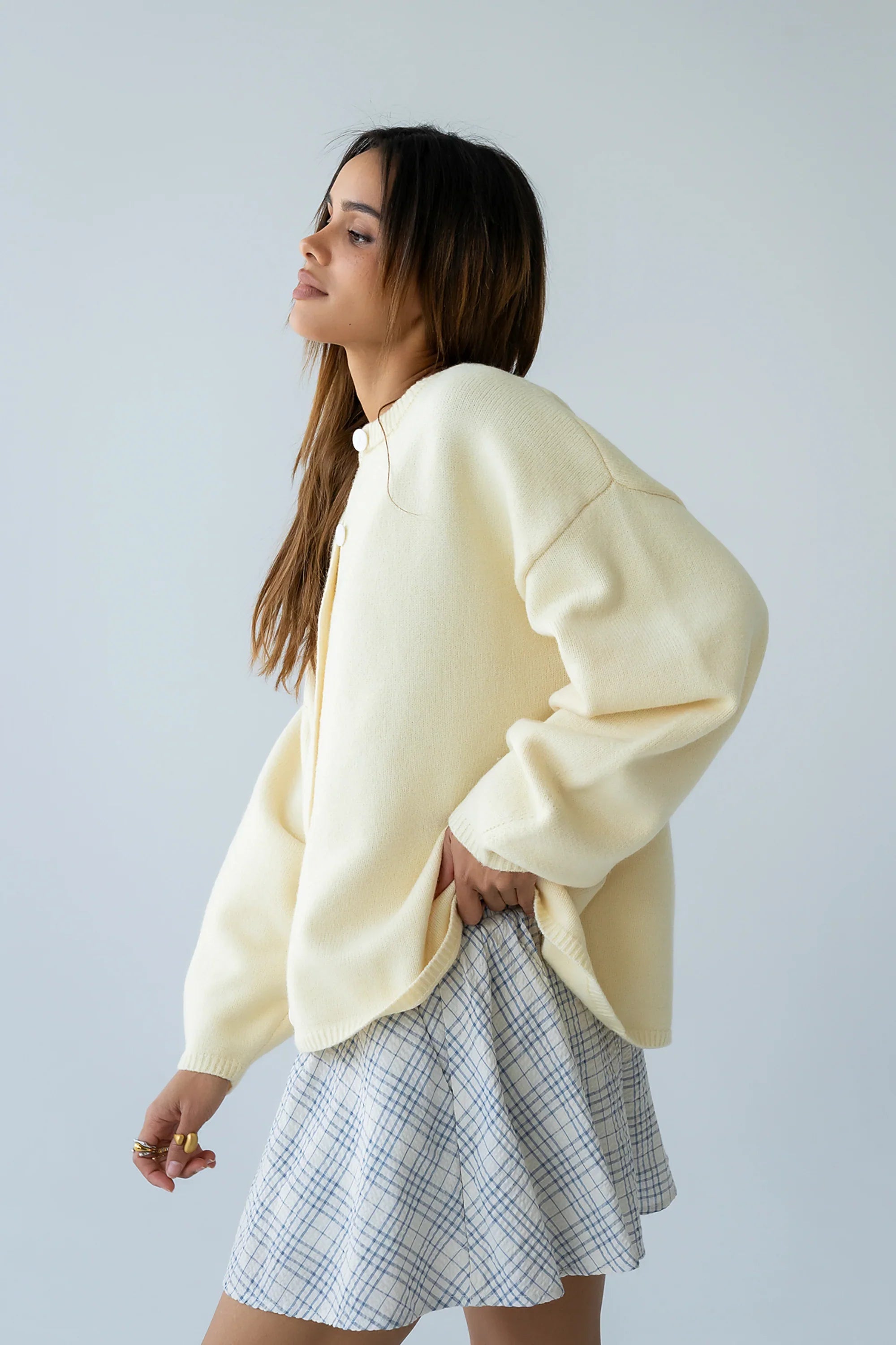 Kaia Knit Cardigan in Butter Yellow