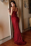 deep red devoré satin maxi gown limited edition
