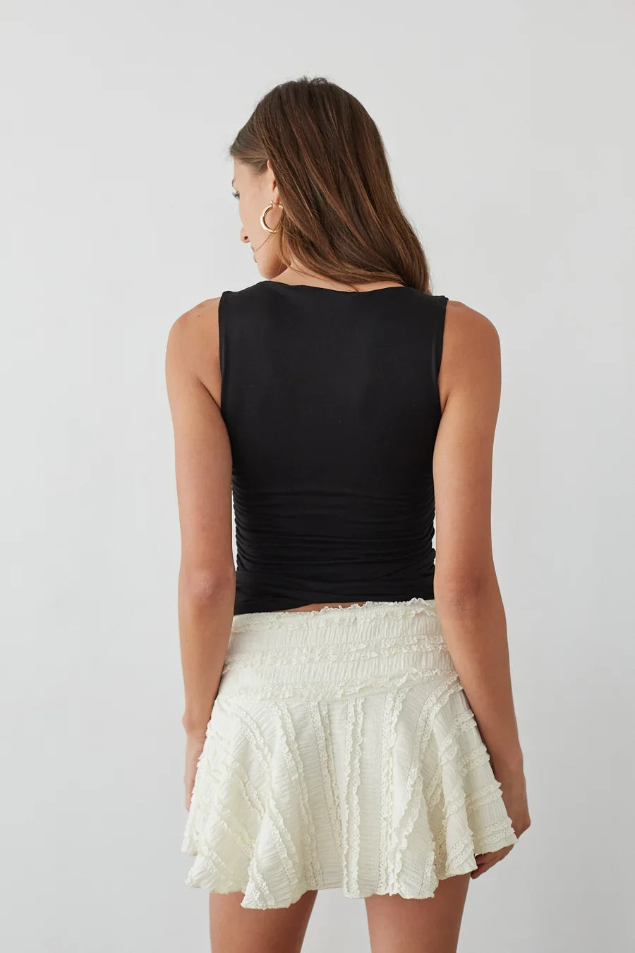 Luciana Ruffle Lace Skater Skirt