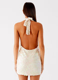 You Make Me Feel Mini Dress Ivory