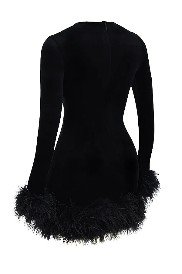 black velvet mini dress