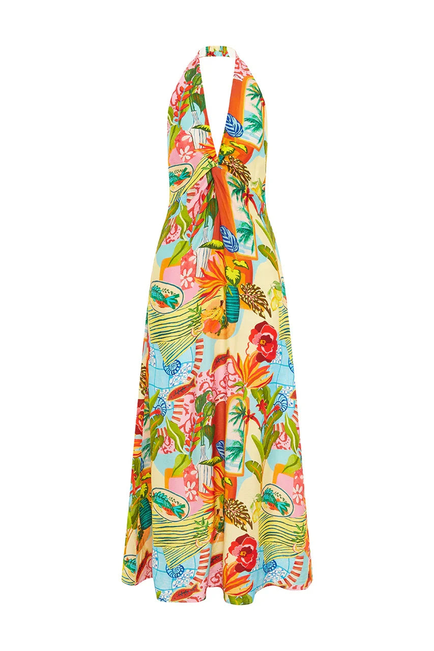 ARLI MAXI DRESS ETALLIA MULTI