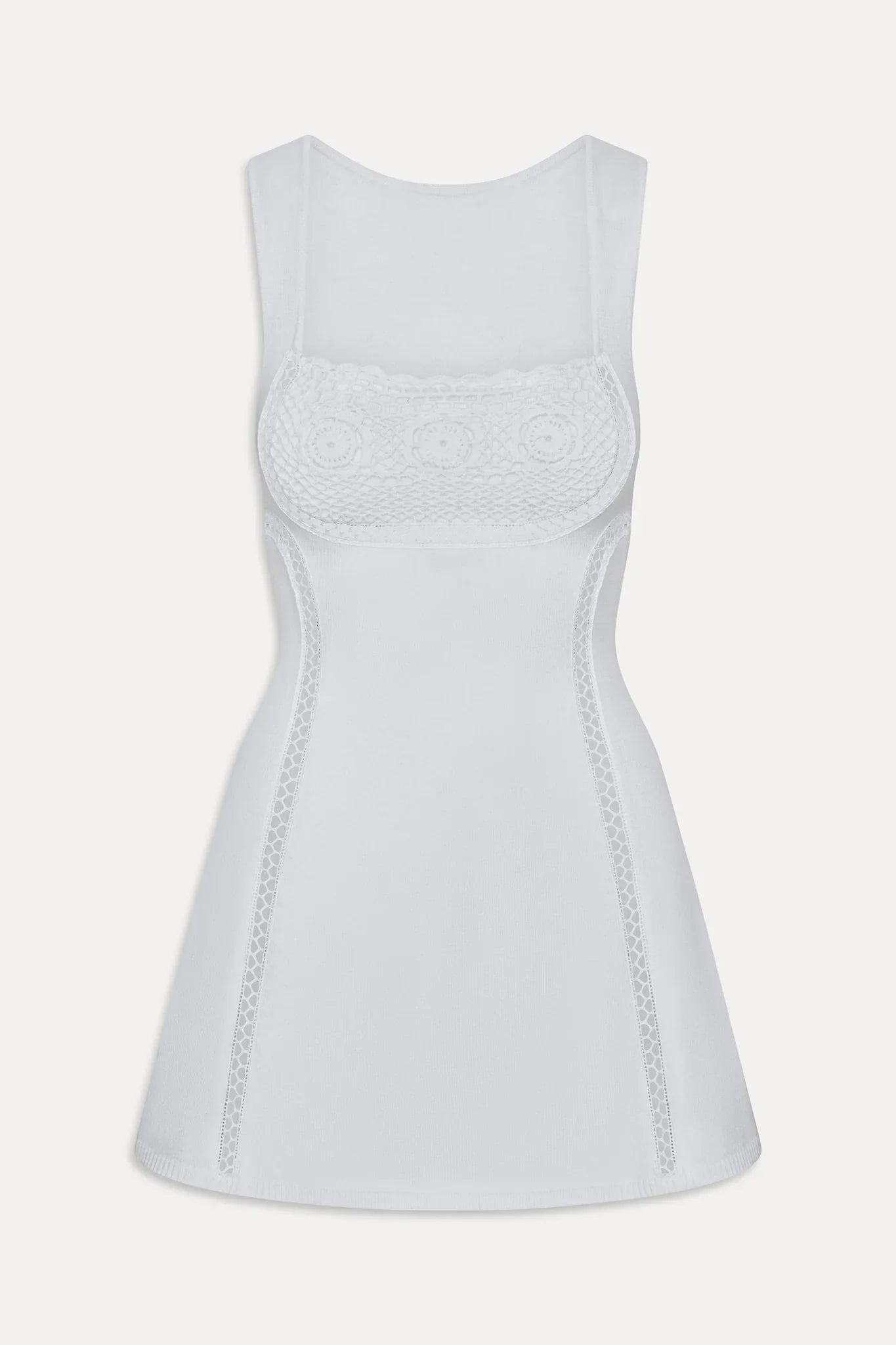 Ellie Knit Mini Dress Optic White