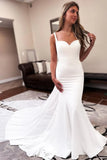 Long Chiffon Boho Wedding Dress Sweetheart Backless