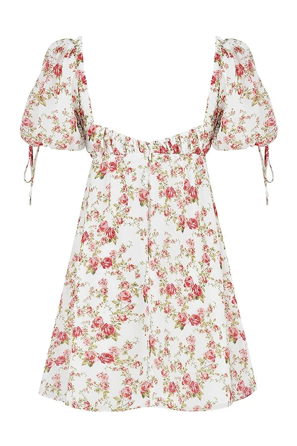 rose print mini dress sale
