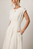 Isla Midi Dress in Off White