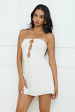 Coconut Love Strapless Mini Dress White