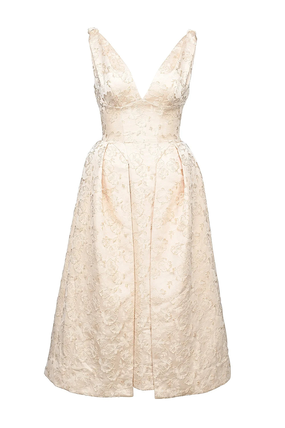 ivory metallic jacquard midi dress sale