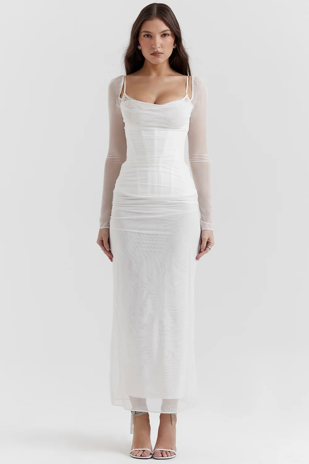 white maxi dress