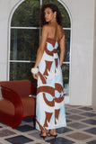 RIHANNA STRAPLESS MAXI DRESS RINA BLUE