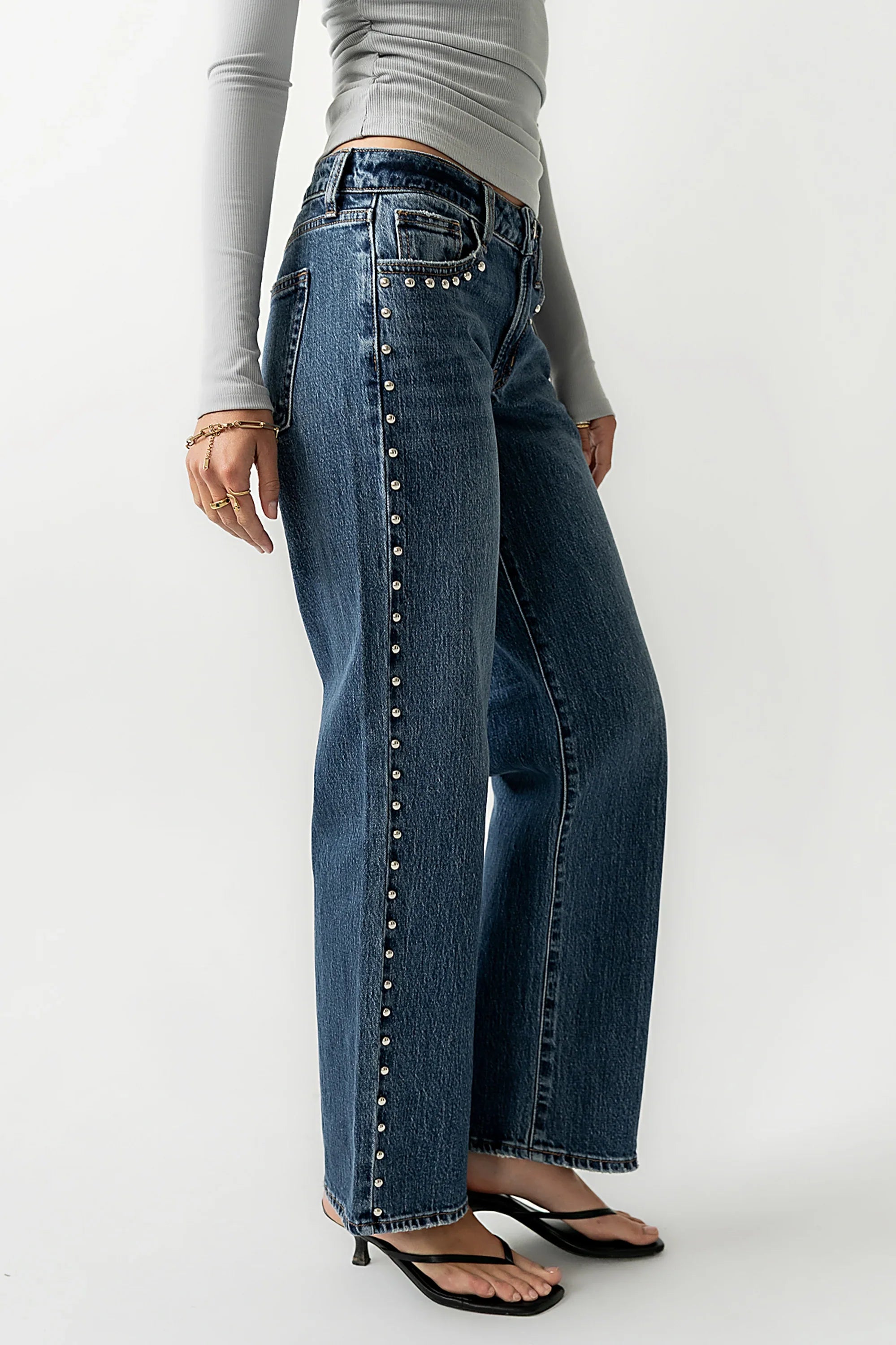 Noel Studded Baggy Jeans