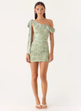 Hidden Gesture Mini Dress Wispy Fern