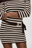 x BELLA HADID Saloon Knit Mini Dress Cowboy Stripe