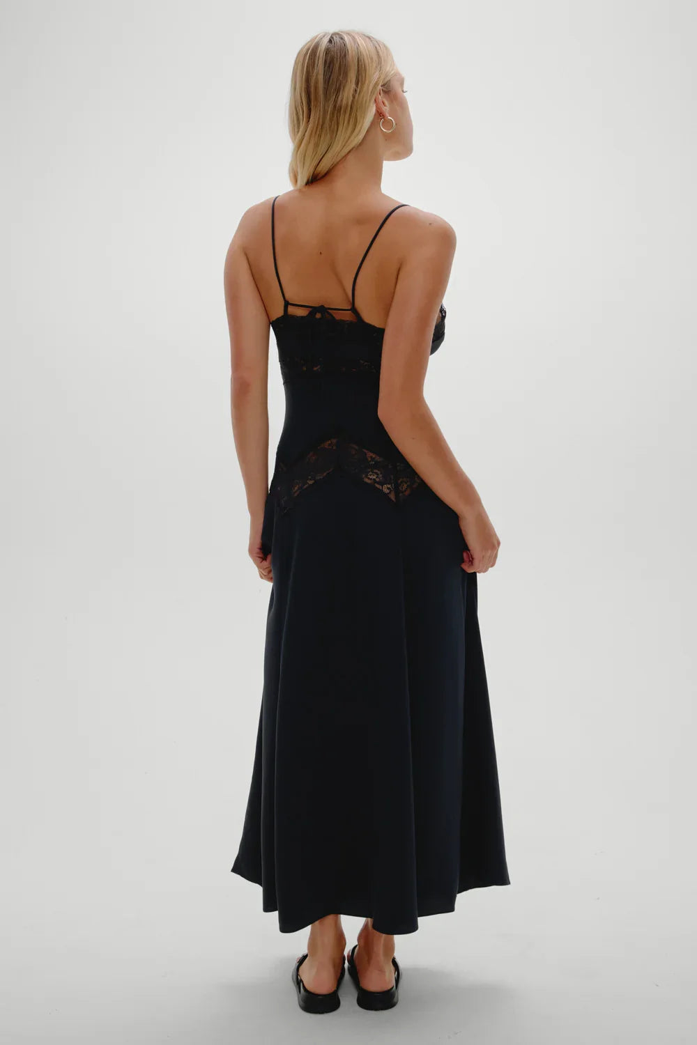 Ethereal Satin Lace Maxi Dress Meet Me At Dusk
