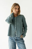 Katira Button Up Sweater in Blue