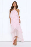 Dreamlight Affair Halter Maxi Dress Pink
