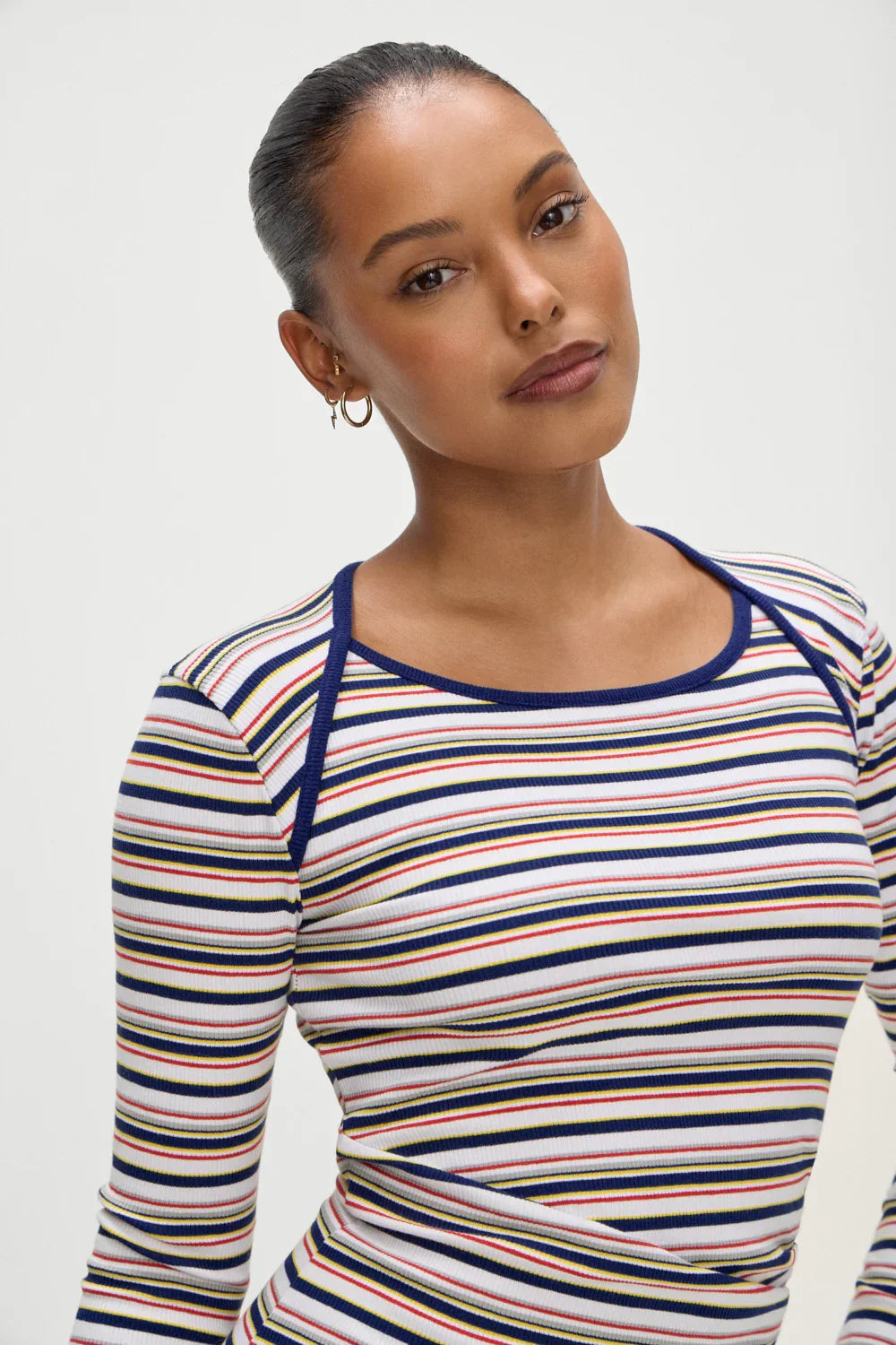 Chelsea Long Sleeve Mini Dress Love Stripe