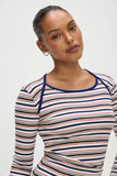 Chelsea Long Sleeve Mini Dress Love Stripe