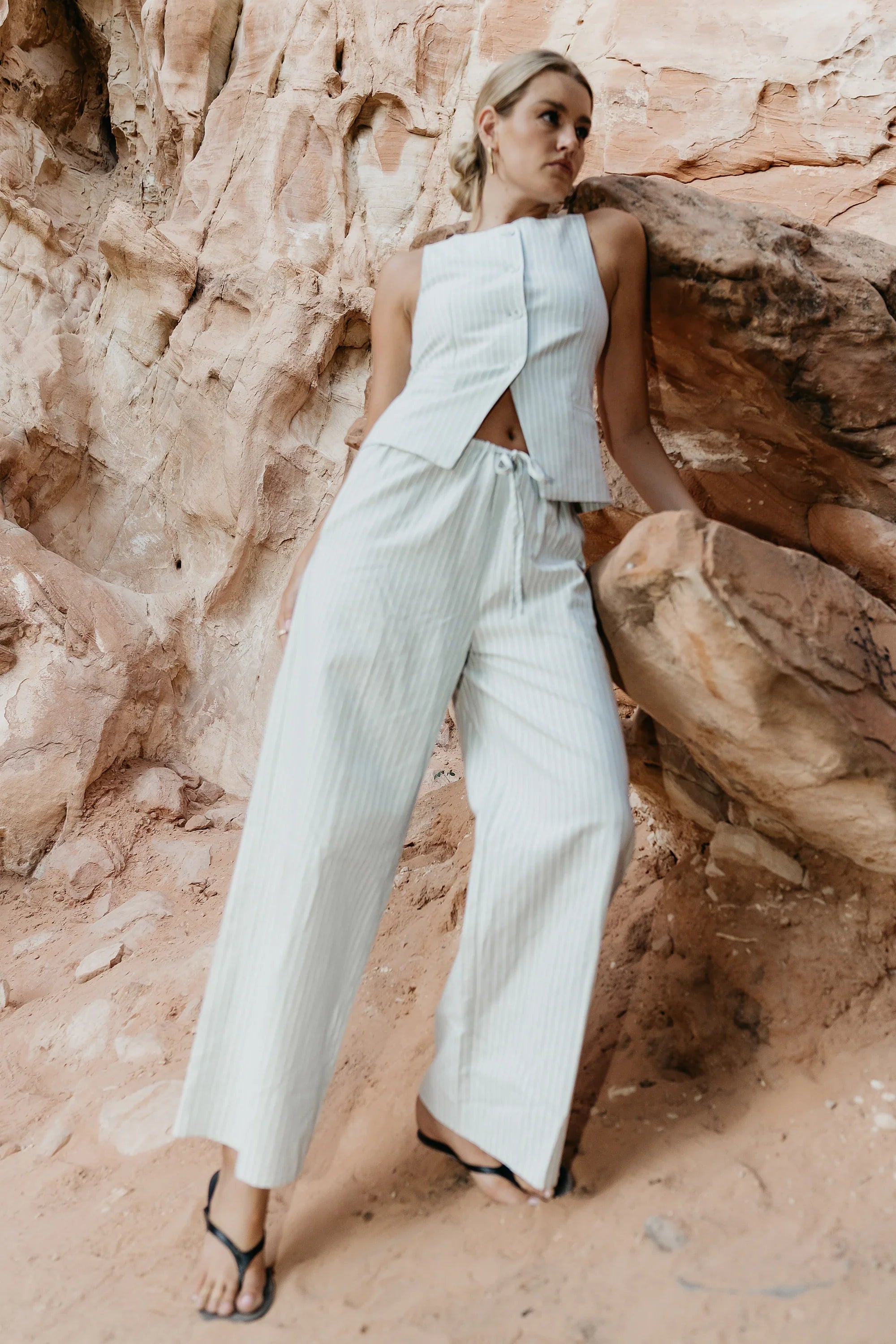 Rosa Wide Leg Pants in Green