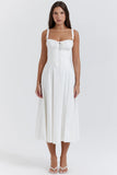 white bustier sundress