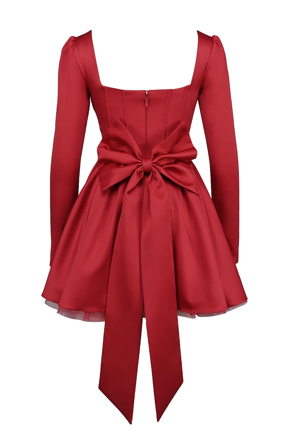 holly red removable bow tulle mini dress sale