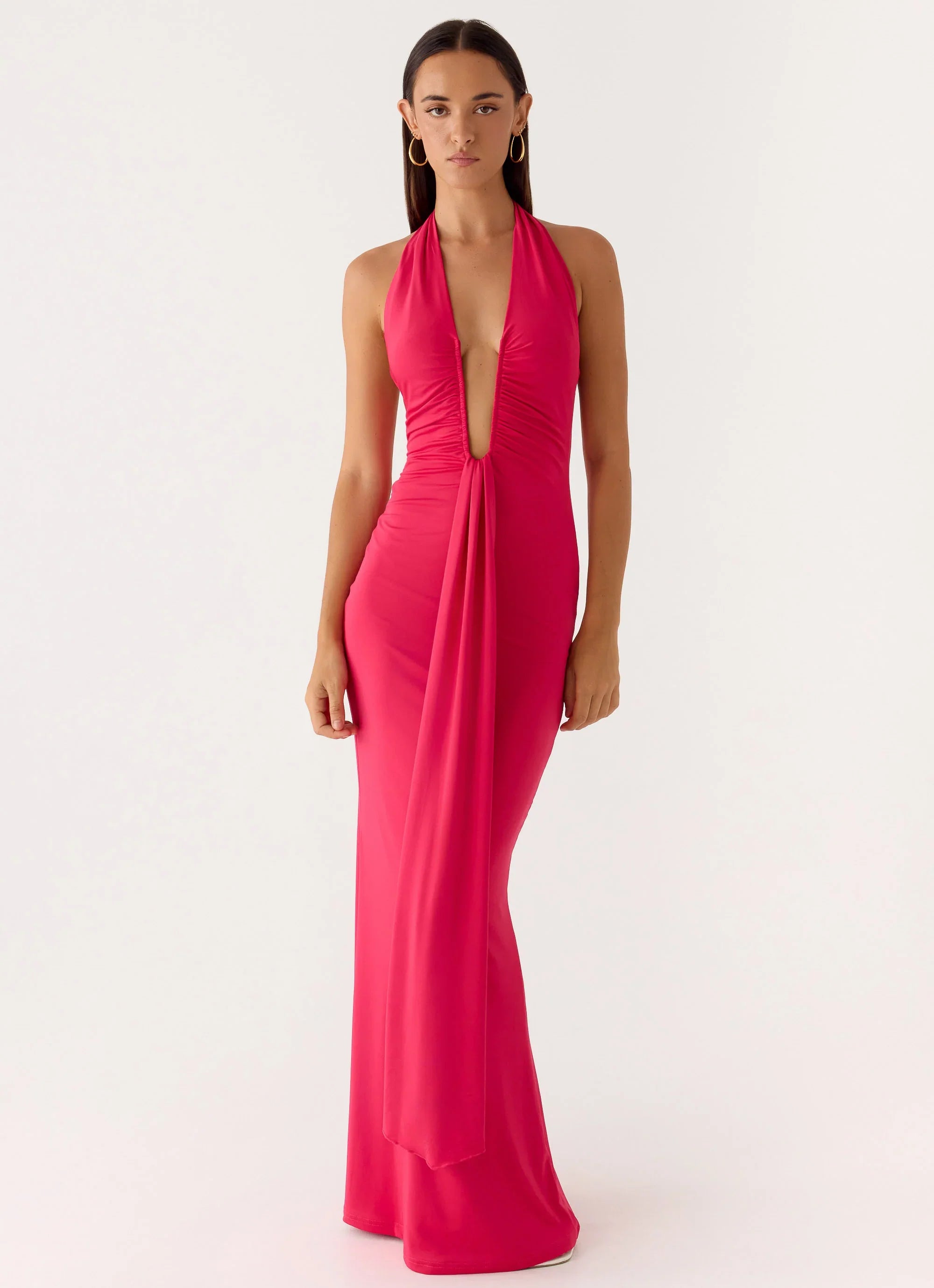 Emiliana Maxi Dress Red Magenta