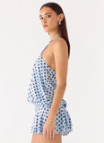 Keay Mini Dress Blue Mocha Dot