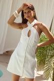 LEILAH MINI DRESS WHITE