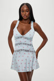Sedona Satin Lace Mini Dress Tiny Bouquet