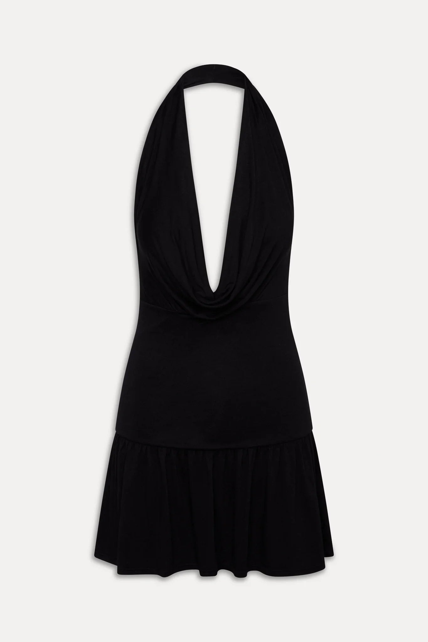 Bowery Cowl Neck Mini Dress Black