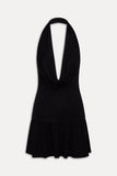 Bowery Cowl Neck Mini Dress Black