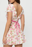 Belladonna Cotton Floral Mini Dress Rosebush