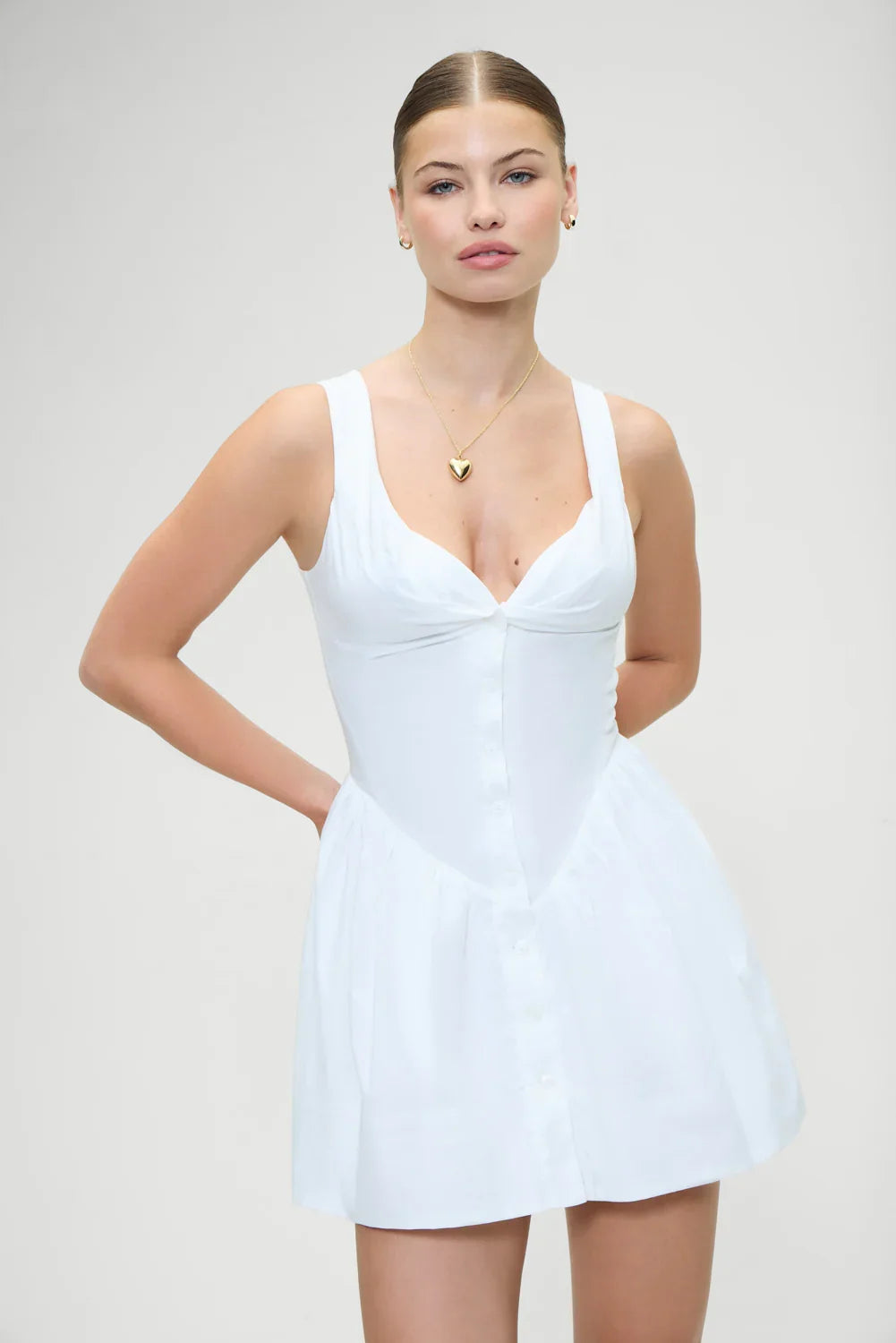 Charlotte Corset Mini Dress White