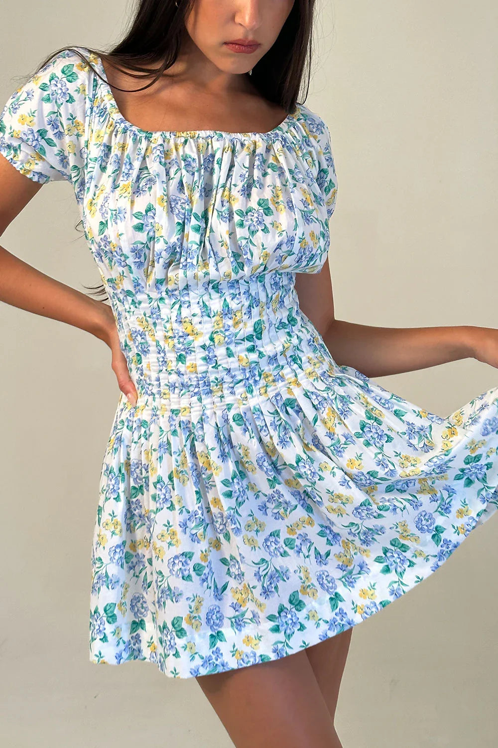 Sadie Mini Dress Coastal Floral
