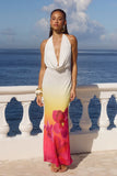 JASMINA MAXI DRESS TROPICAL OMBRE