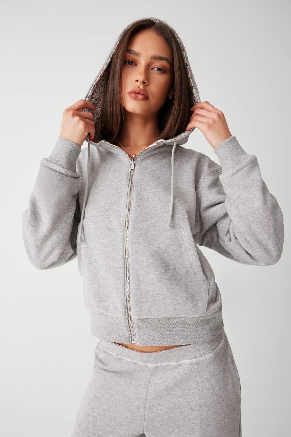 Casper Zip Up Hoodie Heather Grey Baby Blanket